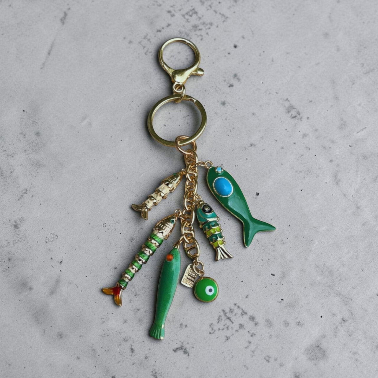Good Luck Fish Charm Keychain