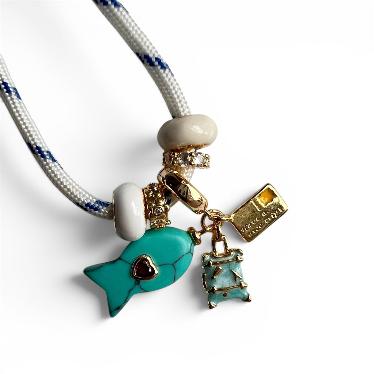 Bon Voyage  - (Fish, Travel, Passport & luggage) - Paracord Necklace