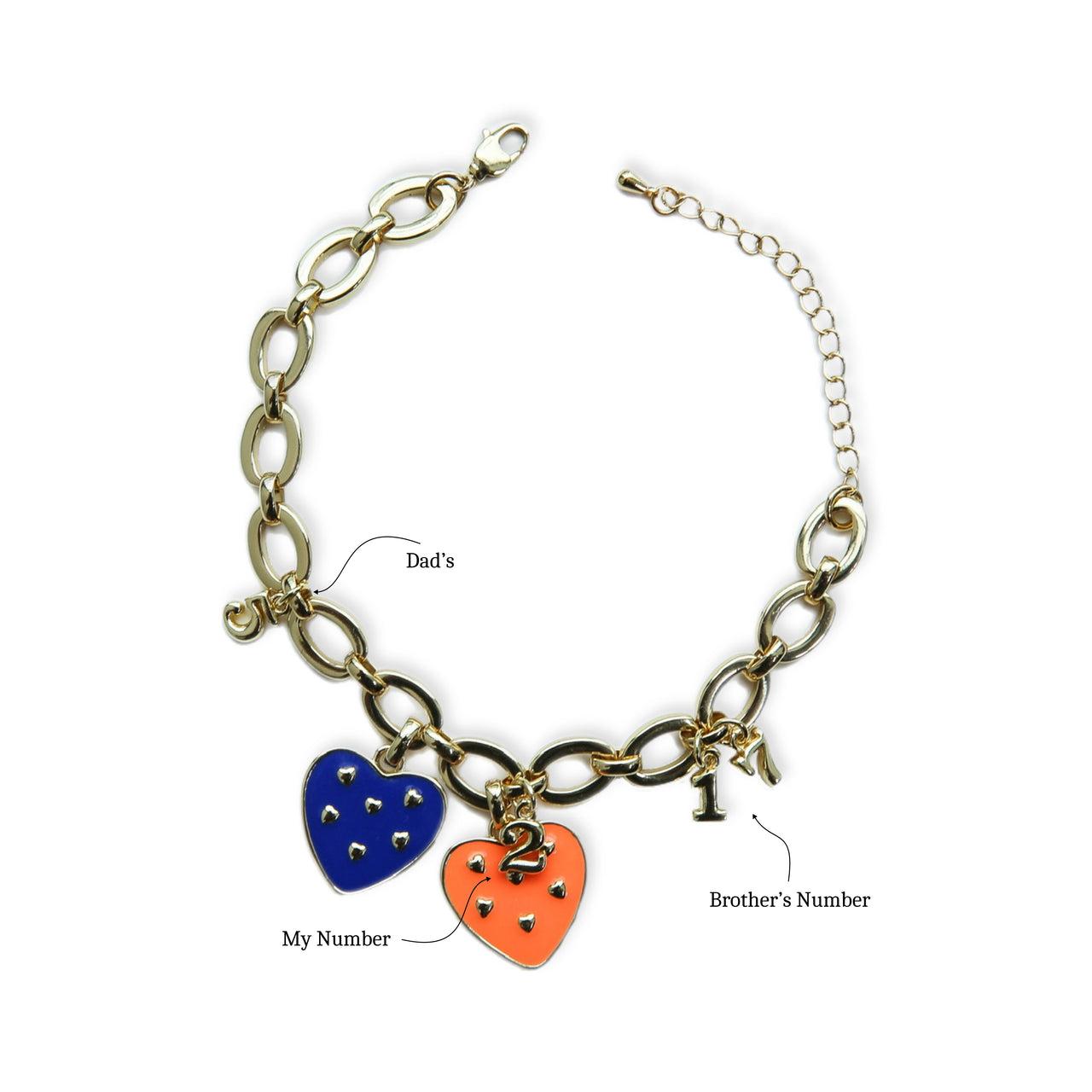 Virginia Lacrosse Charm Bracelet